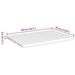 vidaXL Tapis de bain 2 Pièces 50x35 cm bambou