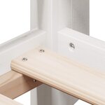 vidaXL Lit haut avec toit blanc 90x190 cm bois de pin massif