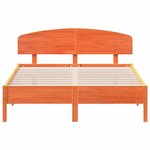 vidaXL Cadre de lit sans matelas cire marron 160x200cm bois pin massif
