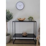 House Nordic Table console avec 2 étagères Avery Noir