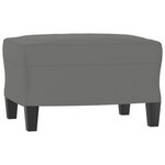 vidaXL Canapé 3 places repose-pieds Gris foncé 180 cm Tissu microfibre