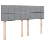 vidaXL Sommier à lattes de lit avec matelas Gris clair 140x190cm Tissu