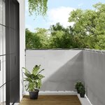 vidaXL Écran de balcon gris clair 120x400 cm 100  polyester oxford