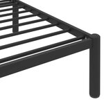 vidaXL Cadre de lit sans matelas noir métal 180x200 cm