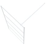 vidaXL Paroi de douche Blanc 100x195 cm Verre ESG transparent