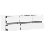 vidaXL Meuble TV mural avec lumières LED blanc 130x31x45 cm