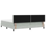 Lit à ressort Box avec matelas Gris clair 200x200 cm Velours