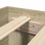 vidaXL Cadre de lit chêne sonoma 200x200 cm bois d'ingénierie