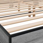 vidaXL Cadre de lit sans matelas sonoma gris 180x200 cm