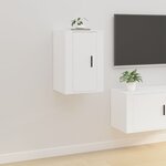 vidaXL Meubles TV muraux 2 Pièces Blanc 40x34 5x60 cm