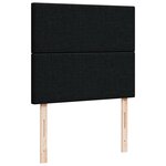 vidaXL Sommier à lattes de lit avec matelas noir 120x190 cm tissu