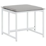 vidaXL Ensemble à manger de jardin avec coussins 11Pièces blanc textilène