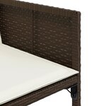 vidaXL Ensemble à manger de jardin et coussins 17 Pièces marron rotin