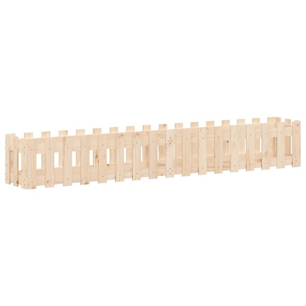vidaXL Lit surélevé de jardin design de clôture 200x30x30cm pin massif