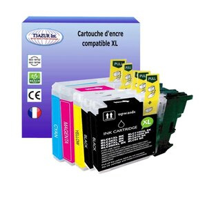 T3AZUR - 5x Cartouches compatibles avec Brother LC1100 XL pour  Brother DCP395CN  DCP535CN  DCP585CW  DCP595CN  DCP6690CW  DCPJ125  DCPJ140W
