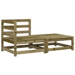 vidaXL Canapé d'angle de jardin avec coussins et repose-pieds