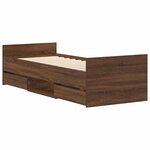 vidaXL Cadre de lit sans matelas chêne marron 90x190 cm