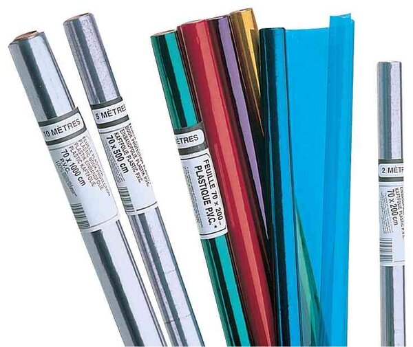 1x Rouleau couvre-livres, 700 mm x 2 m PVC Incolore ELBA