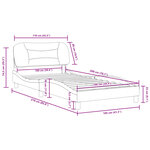 vidaXL Cadre de lit sans matelas noir et blanc 100x200 cm similicuir