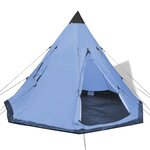 vidaXL Tente pour 4 personnes Bleu