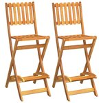 vidaXL Ensemble de bar d'extérieur 3 Pièces Bois d'acacia massif
