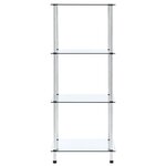 vidaXL Étagère 4 niveaux Transparent 40x40x100 cm Verre trempé