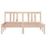 vidaXL Cadre de lit bois massif 135x190 cm double