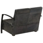 vidaXL Canapé à 2 places gris délavé cuir véritable