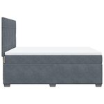 vidaXL Sommier à lattes de lit et matelas Gris foncé 160x200cm Velours