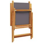 vidaXL Chaises inclinables de jardin lot de 4 tissu et bois massif