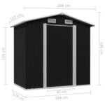vidaXL Abri de stockage pour jardin Anthracite Acier 204x132x186 cm
