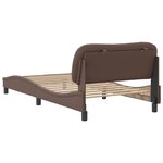vidaXL Cadre de lit avec tête de lit Marron 100x200 cm Similicuir