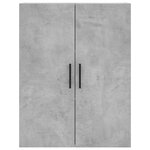 vidaXL Buffet haut Gris béton 69 5x34x180 cm Bois d'ingénierie