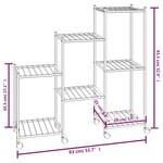 vidaXL Jardinière avec roues 83x25x83 5 cm Noir Fer