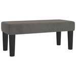 vidaXL Sommier à lattes de lit et matelas Gris foncé 120x200cm Velours