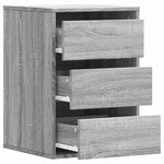 vidaXL Commode d'angle sonoma gris 40x41x58 cm bois d'ingénierie