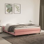 VidaXL Cadre de lit sans matelas rose 180x200 cm velours
