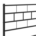 vidaXL Tête de lit métal noir 180 cm