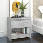 vidaXL Tables de chevet 2 Pièces Gris béton 40x30x39 cm Aggloméré