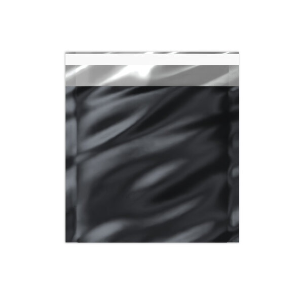 Lot de 50 sachet alu métallisé brillant noir 165 x 165