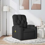 vidaXL Fauteuil de massage inclinable Noir Tissu