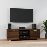vidaXL Meuble TV Chêne marron 120x40 5x35 cm Bois d'ingénierie