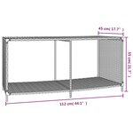 vidaXL Étagères de rangement 2 Pièces gris résine tressée