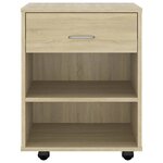 vidaXL Armoire à roulettes Chêne sonoma 46x36x59 cm Bois d’ingénierie