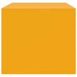vidaXL Table basse Jaune moutarde 67x50x44 cm acier