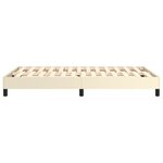 vidaXL Sommier à ressorts de lit Crème 120x200 cm Similicuir
