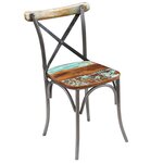vidaXL Chaises à manger lot de 6 bois de récupération massif
