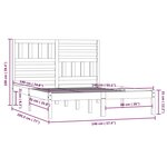 vidaXL Cadre de lit sans matelas bois de pin massif 140x190 cm