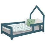 Lit cabane enfant POPPI 90 x 200 vert pétrole 1
