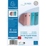 Set De 4 Porte-revues Mag-cube Skandi - Couleurs Assorties - Exacompta